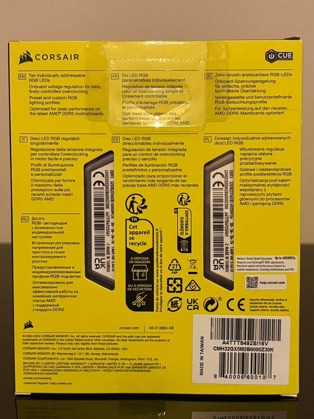 CorsairVengeanceRGB 2x16gb CL30